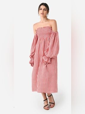 Sleeper Atlanta Dress Red Gingham Size Large